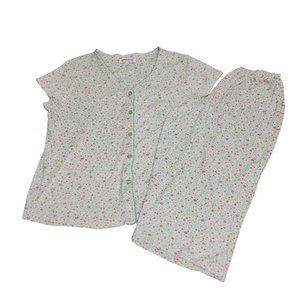 Karen Neuburger Encore Womens Pajama Set PL Floral Top & Pants  4081